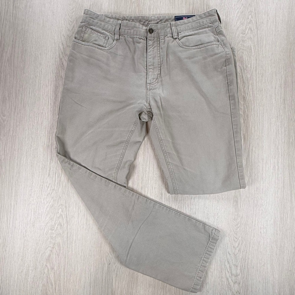 Khaki pants Vineyard Vines 35x32 straight leg casual chino preppy classic men's